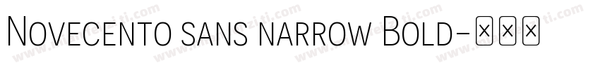 Novecento sans narrow Bold字体转换